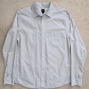 GAP gray white striped shirt medium
